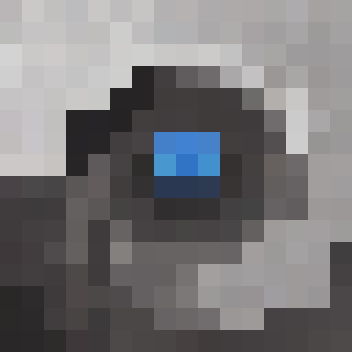 Bright, vibrant hues collide in a miniature 16x16 pixel portrait of a kaleidoscopic figure bursting with energy and life.