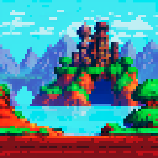 Pixelartbackground for a top down shooter game main menu