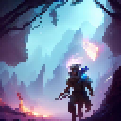 Ekko, armed with his time-traveling device, dashes through an enchanted forest while dodging fire-breathing dragons and wielding a glowing energy blade in this epic fantasy RPG-inspired artwork.