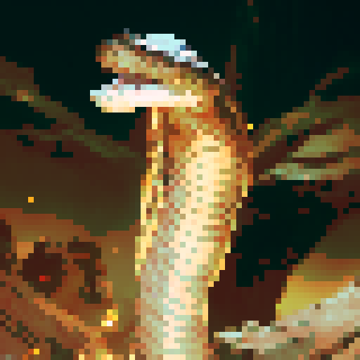 King cobra snake, night time, dark background