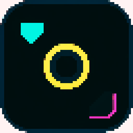 Hackreels logo, vibrant colors, retro aesthetic, pixelated design, 8-bit graphics, sharp edges, neon palette, dynamic composition, symmetrical arrangement, geometric shapes, glowing highlights, contrasting shades, digital art, sRGB color space