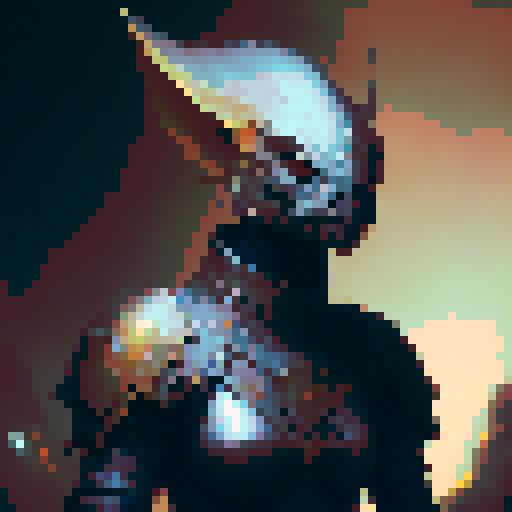 grim fantasy monster knight in armor