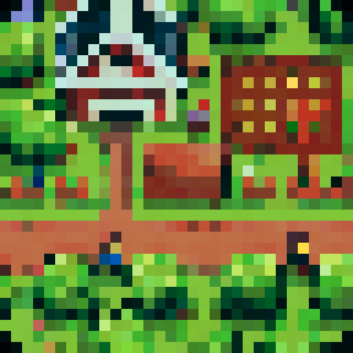 Tree for game, dark outlines