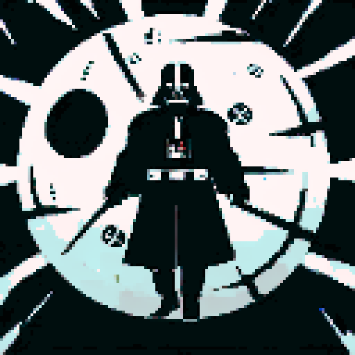 Darth Vader in a dark and obscure way in the dark ((extremely detailed and love deformations)) on the death star ((me extremely quality)) in 4k/8k detailed lighting and cinematic aspects