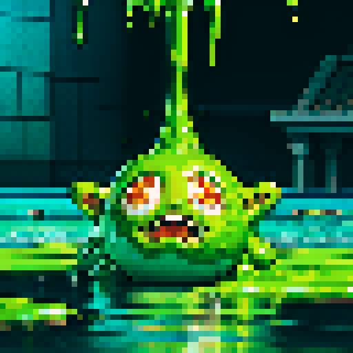 goo floor, pool of ooze, heroes sinking into ooze, heroes sinking into goo, floor is made of ooze