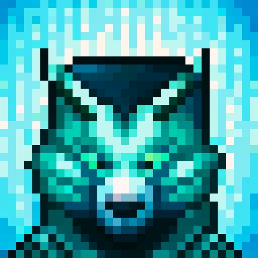 wolf avatar, portrait, glowing eyes