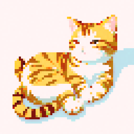 tabby cat, sleeping on white bed, curled up, fat cat