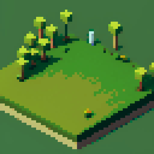 A block of grass to make the floor of a game, it must make a good transition between each block