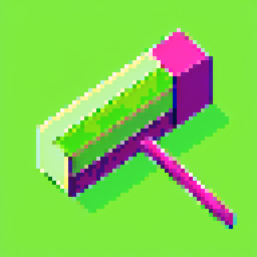 single blade of grass, vibrant green, sharp edges, intricate details, low resolution, retro aesthetic, limited color palette, 8-bit style