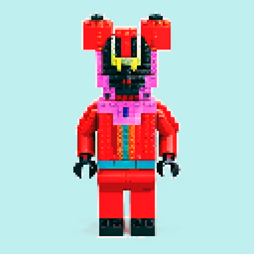 colorful pixel lego blocks arranged in a playful, vibrant composition, showcasing the intricate details and vibrant colors of pixel art in the sRGB color space