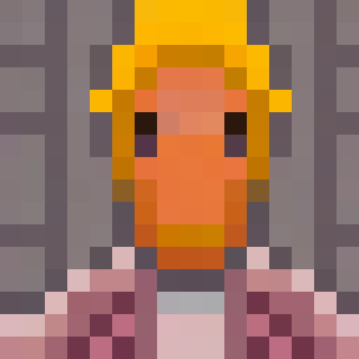 A close up face of an asian man with pink short hairstyle