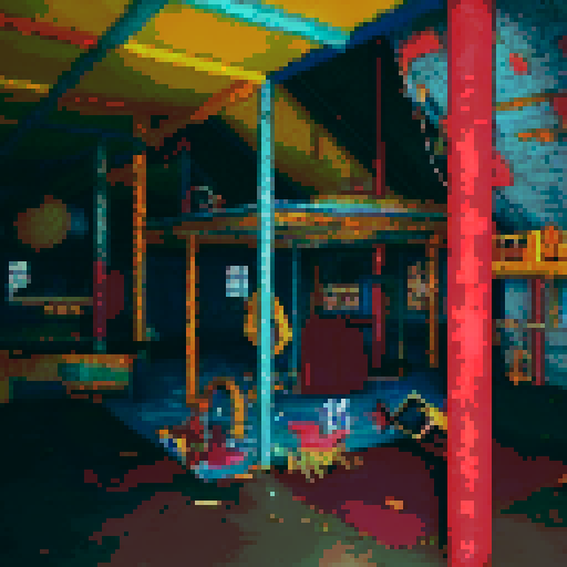 abandoned indoor playground
