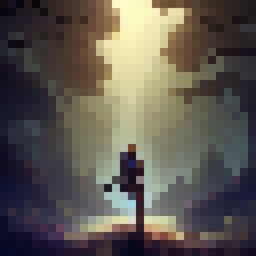 Brown-haired topdown hero navigates through a mythical forest, wielding a glowing sword, evading dangerous creatures, and collecting enchanted artifacts in a whimsical hand-drawn Fantasy RPG style.