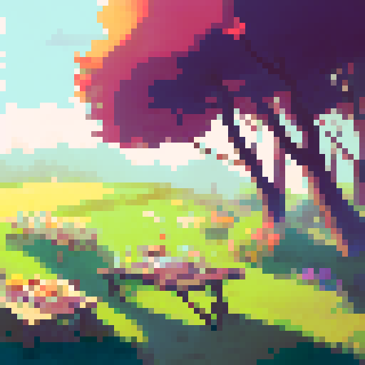 Summer picnic in large open fields 