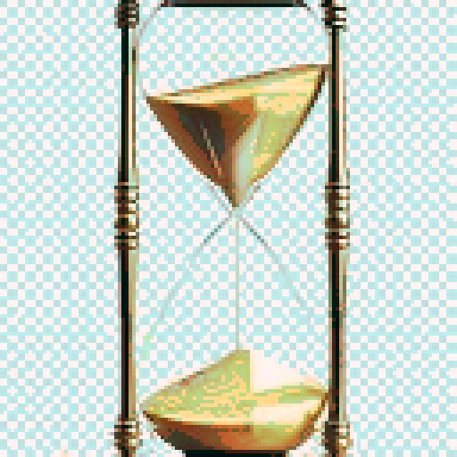 Time Gear, intricate clockwork, rotating cogs, steampunk aesthetic, metallic reflections, mechanical precision, vibrant colors, detailed pixel art