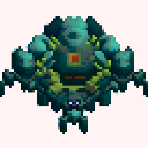 Top Down Animated space alien boss