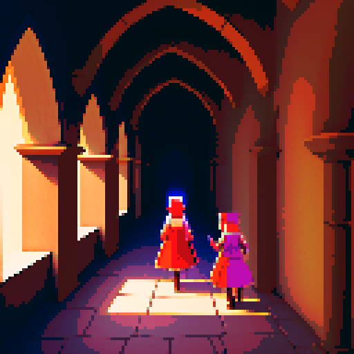 Hostile mages patrolling the hallways of an old castle