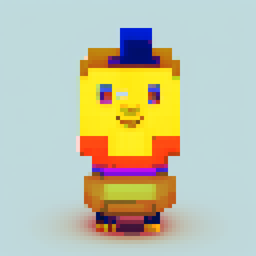 llama sipping mango juice, vibrant and pixelated