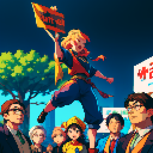 men and women workers rallying for their rights