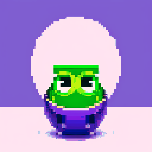 Pepe the frog inside a purple swirl