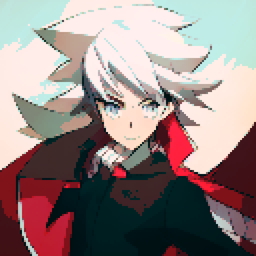 a anime guy character with white hair in a fantasy world