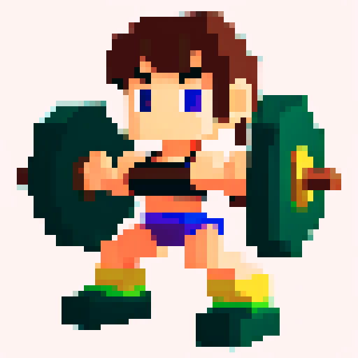 Muscular figure lifting weights