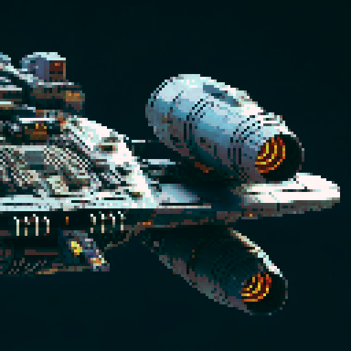 pixel art spaceship