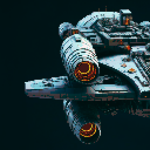 pixel art spaceship