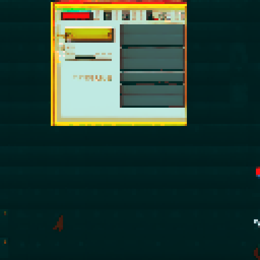 16bit UI panel, pirate themed, pixel art