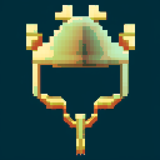 praying mantis helmet, retro 8-bit, intricate detailing, sharp angles, pixel art