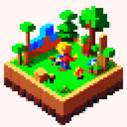 wooden terrain, pixelated hero wielding a fork, NES color palette, enemies in Zelda-like game, sRGB pixel art