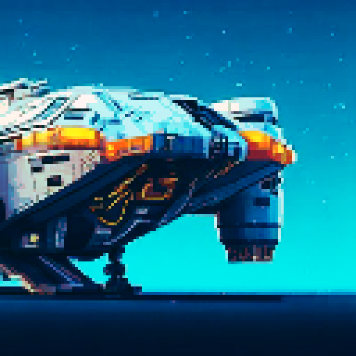 pixel art spaceship