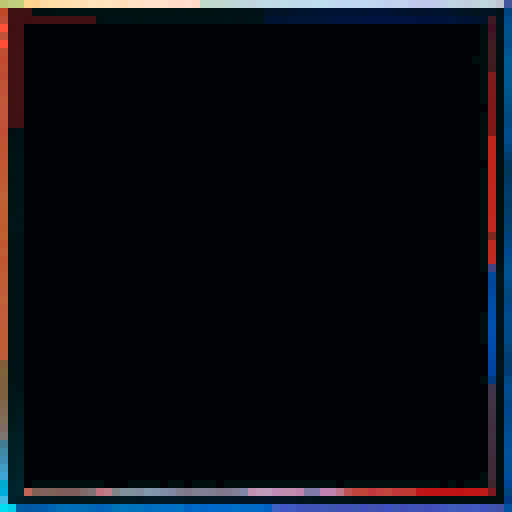 2d, pixel art, detailed border, vibrant background with shades of red and orange