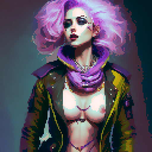 Curvy, busty goth girl, with purple hair, black eyeshadow and red lipstick. wearing bikini and studded collar, sexy seductive glamour shot, vibrant srgb colors, edgy aesthetic