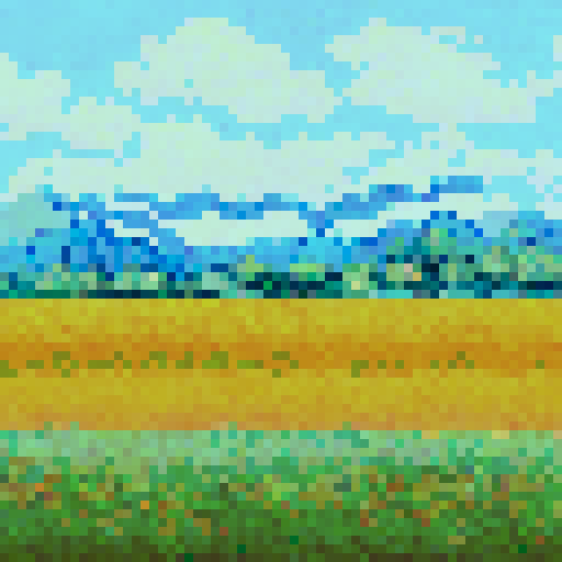 an artificial art painting of grass and flowers in van gogh style