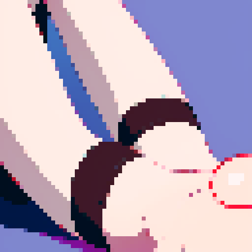 Anime girl awkwardly stretches her legs in stockings towards the user, closeup feet