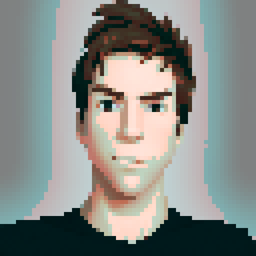 Cartoonish pixel art profile picture