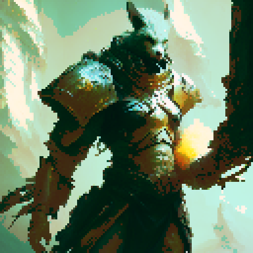 Male Druid, Strong build, Nature themed armor, Imposing stance, Intense glare, Fantasy Medieval RPG