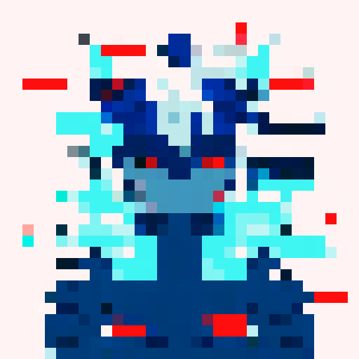 armour, character portrait, close up, anime style, pixel art, shining silver, intricate details, glowing gemstones, fierce expression, dynamic pose, vibrant colors, sharp edges, stylized flames, epic battle scene, dramatic lighting