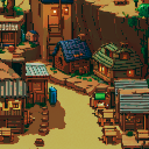 Canyon village, shantytown, sandy