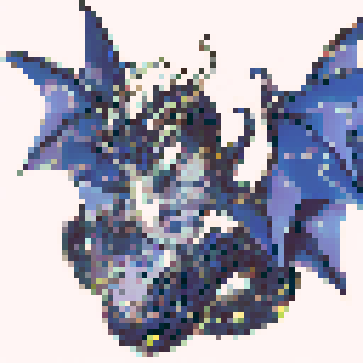 thunder dragon colossus from yugioh but pixelated