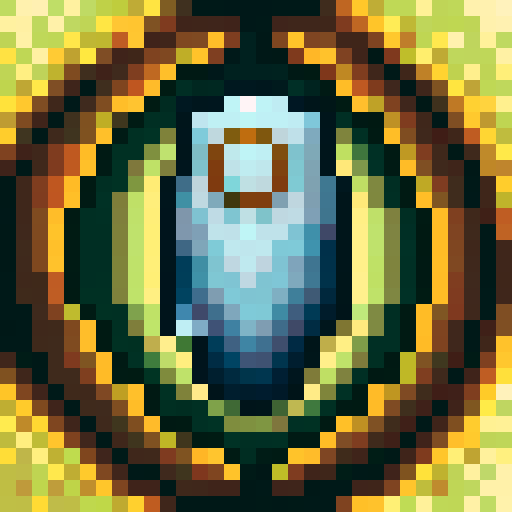 pebble currency coin, small pebble center, game icon, 32x32 pixel art, sRGB, skill art, close up, portrait
