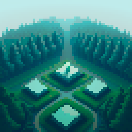 a forest with a low layer of fog on the ground with tombstones around and a ghost in the middle. This is all from a top down view.