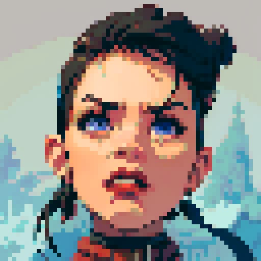A face pixel art
