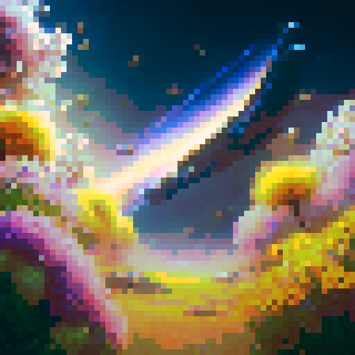 Whimsical, watercolor.
        
        A whimsical, watercolor depiction of tiny, buzzing honey bees darting playfully through a field of vibrant wildflowers.