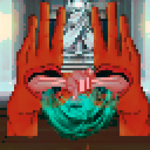 hand monsters with a mouth on each palm