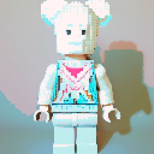 pixel lego, vibrant colors, blocky shapes, tiny bricks, isometric angles, playful characters, modular structures, retro aesthetic, 8-bit graphics, square tiles, smooth curves, crisp edges, limited color palette, nostalgic vibes, low resolution, pixelated textures, dynamic poses, dynamic lighting, depth of field, depth perception