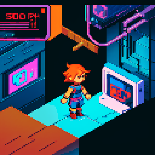 pixelated graphic isometric pixel art of a rectangular lab stasis chamber full with clear orange liquid, the faint silouette of a embryo in fetal position suspended in orange liquid with tubes and monitor light, in the style of game pixel art, futurist retro cyberpunk, Nintendo NES style pixel art, DOS 8-bit graphics,pixel-art of old video game style, pixel art, 16-bit, 8-bit, 32-bit , dystopian futurism - 