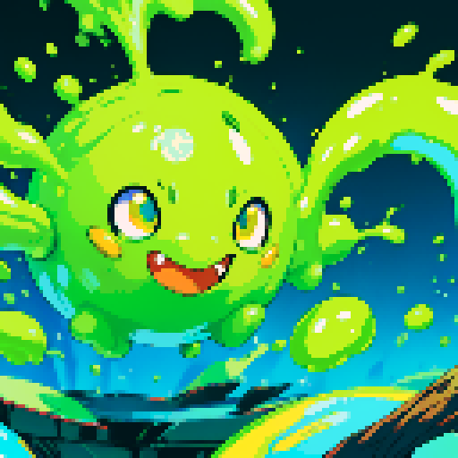 Bouncy slime, slime bouncing, slime splatter
