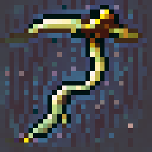 A scythe, with a black and gold color scheme, preferably looks like its almost glowing